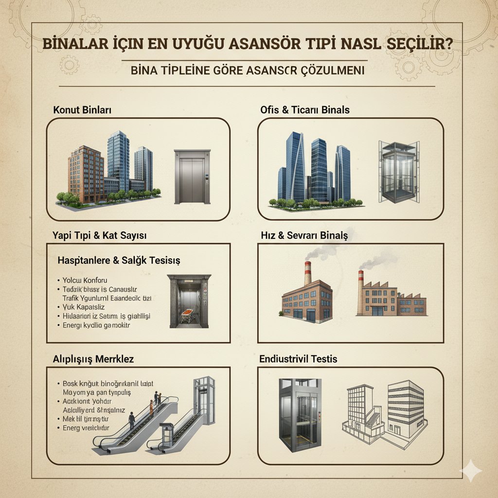 Binalar İçin En Uygun Asansör Tipi Nasıl Seçilir?